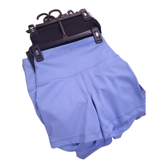 Yogalicious Lux 5" High Waist Biker Short - 2 Pack Granada Sky & Blackout - Picture 5 of 7